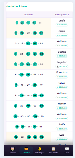 Bingo Lineal